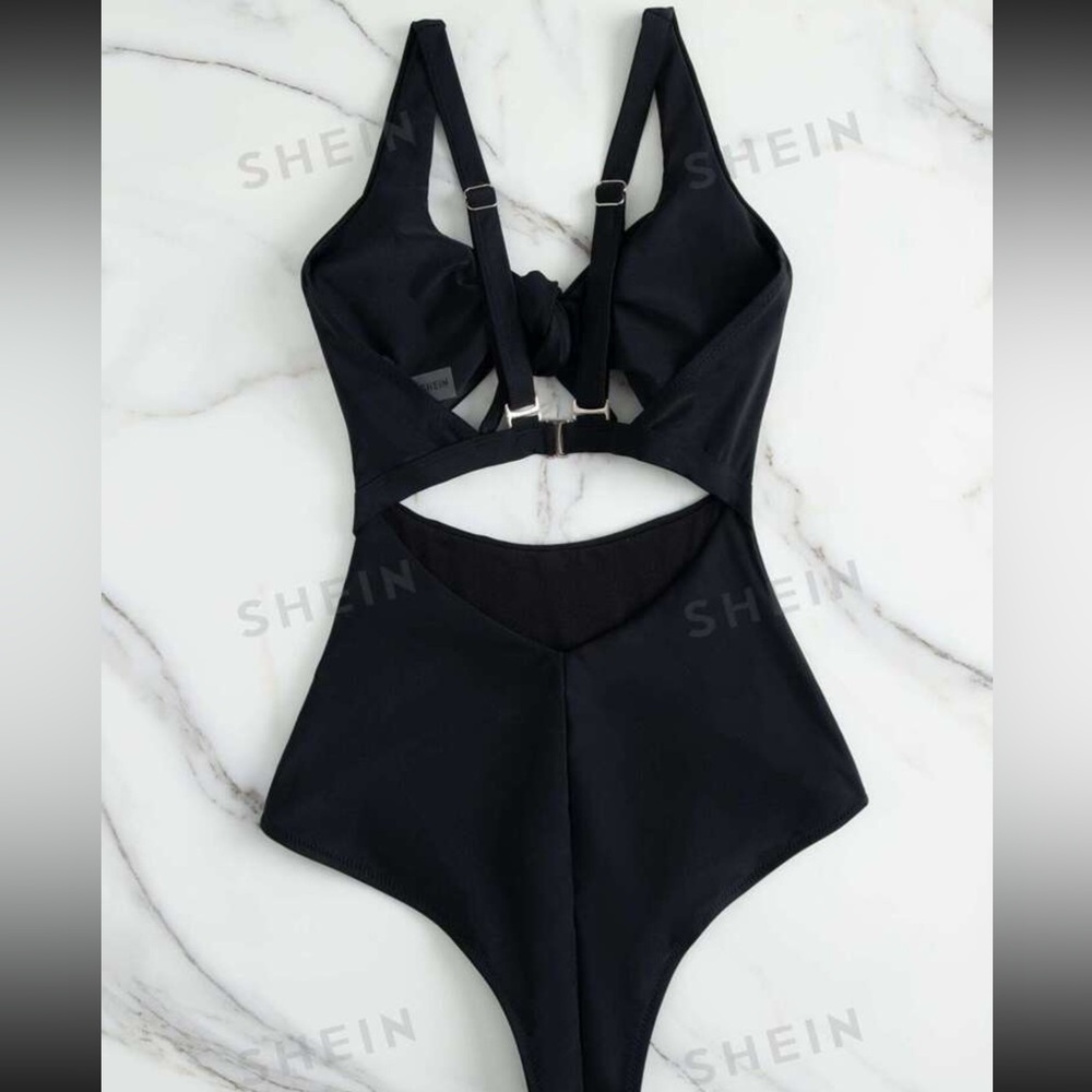 One-Piece Cut Out Bathing Suit - Picture 2 of 7